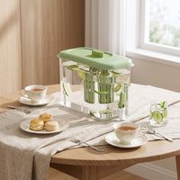 BPABPA-Safe Cold Water Pitcher with Spigot Food-Grade Beverage Dispenser with Tap Transparent Drink Dispenser with Spigot Large-Capacity for Families