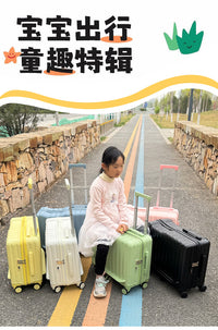 六轮儿童行李箱可骑可坐登机箱男女儿童拉杆箱承重180斤手机支架