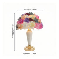 Table Lamp with Flower Lampshade Ambient Accent Light Elegant for Wedding