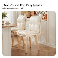 Upholstered Swivel Chair Multifunctional Vanity Stool Soft & Comfortable