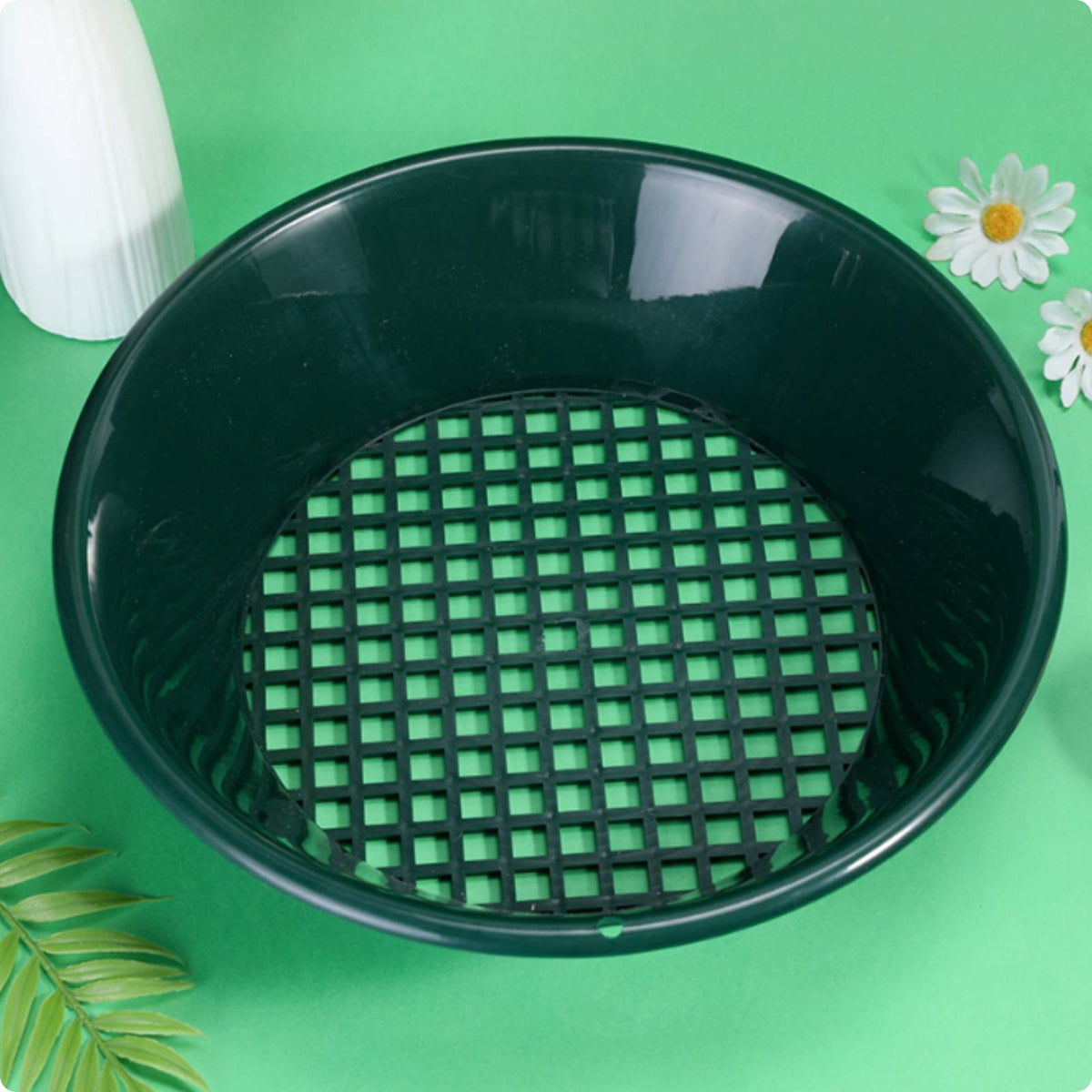 Shallow Mesh Sifting Basin Glossy Finish Garden Sand Sieve Easy to Clean