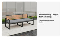 Waterproof 4-Piece Sofa and Armchair Combo Weather-withstandant Loveseat and Armchair Set sturdyDuty Frame Outdoor Furniture Low Maintenance for Property Managers, Business Owners, Garden, Backyard, pool deck, Balcony