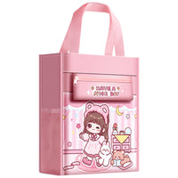Cartoon Canvas Storage Bag for School Supplies