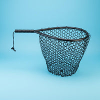 Fishing Landing Net with Silicone Mesh Landing Net with Wrist Cord Portable for Fishermen