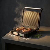 Non-Stick Electric Grill Compact Countertop Grill Portable Appliance for Singles, Students, Kitchen, Apartment, Dorm Room