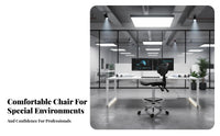 Anti-Static Laboratoryoratory Chair Easy to Clean Wheeled High-Stool With