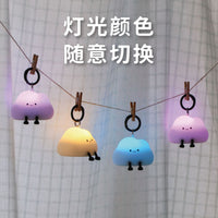 HOLIHEYO Silicone Cloud Pendant Night Light with Touch Control