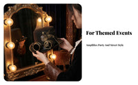 Wide Brim Steampunk Top Hat Tall Crown Top Hat Goggles