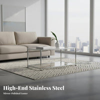 2-Tier Coffee Table Bauhaus Inspired 2-Tier Reconfigurable Table Minimalist Design Sturdy Build for Design Aficionados