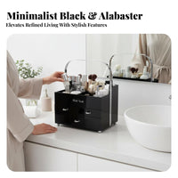 2-Tier Stand with Drawers Multi-Purpose 2-Tier Drawer Rack Space-Saving