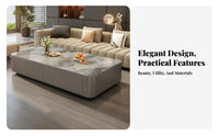 Easy to Clean TV Cabinet and Coffee Table Set Scratch Resistant TV Stand and Coffee Table Set Ample Storage Glossy Media Console Rounded Corners for Apartment Dwellers, Design Enthusiasts, Movie Lovers, Home Theater, Lounge Area
