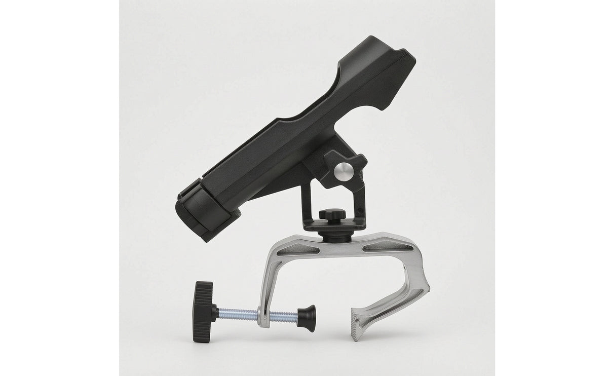 Adjustable Fishing Rod Holder with Clamp Rotatable Fishing Rod Holder Secure Corrosion-Resistant for Anglers, Kayak Fishermen, Boats, Kayaks
