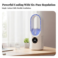 Compact Design Bladeless Misting Fan Lightweight USB Desktop Fan Quiet Operation for Students, Office Workers, Dorm Room, Bedroom