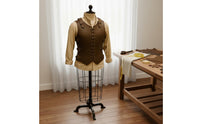 Nordic Cosplay Vest Leather Chest Vintage Design Faux Leather Half-Cuirass for Cosplayers, Themed Parties, Halloween