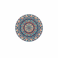 Bohemian Style Placemat Decorative Bohemian Style Drink Mat Colorful Patterns Round Mandala Cup Mat for Cafe