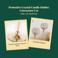 Crystal Candle Holder French Style Glass Tealight Decor