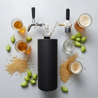 Double Ball-Lock Beer Dispensing Kit with Regulator Adjustable Rate-Adjustment Mini Keg Dispenser Backflow-Preventing