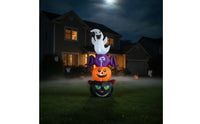 Illuminated Stacked Inflatable Character Lighted Inflatable with LED Lights Tall Decoration Outdoor for Yard, Lawn, Porch