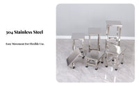 Stainless Steel Square Stool Long-Lasting Construction Utility Seating