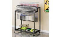 Sports Racket Storage and Display Rack Mobile Badmintons Racket Rack Space-Saving Organizer for Schools