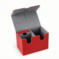 Divided Deck Box with Closure Secure Card Storage Box Textured Trading Card Case Two-Tone for Collectors, Travel