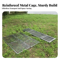 Large Metal Chicken Coop Lockable Door Metal Mesh Small Mammal Cage Locking Mechanism Heavy Duty Animal Cage for Farmers, Rural Resident S