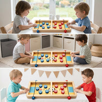 Two-Player Sling Puck Board Game Interactive Sling Puck Game Fast-Paced Board with Elastic Cords Smooth for Playrooms