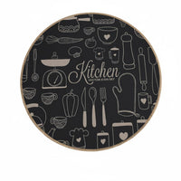 Faux Linen Rubber Placemat Easy to Clean Non-Slip Heat-Resistant Table Mat Waterproof Faux Linen Placemat for Restaurants, Cafes