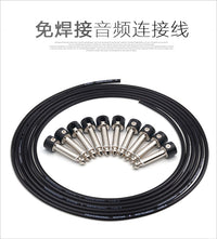 免焊接6.35效果器连接线 电吉他贝斯3M连接线DIY音频连接线