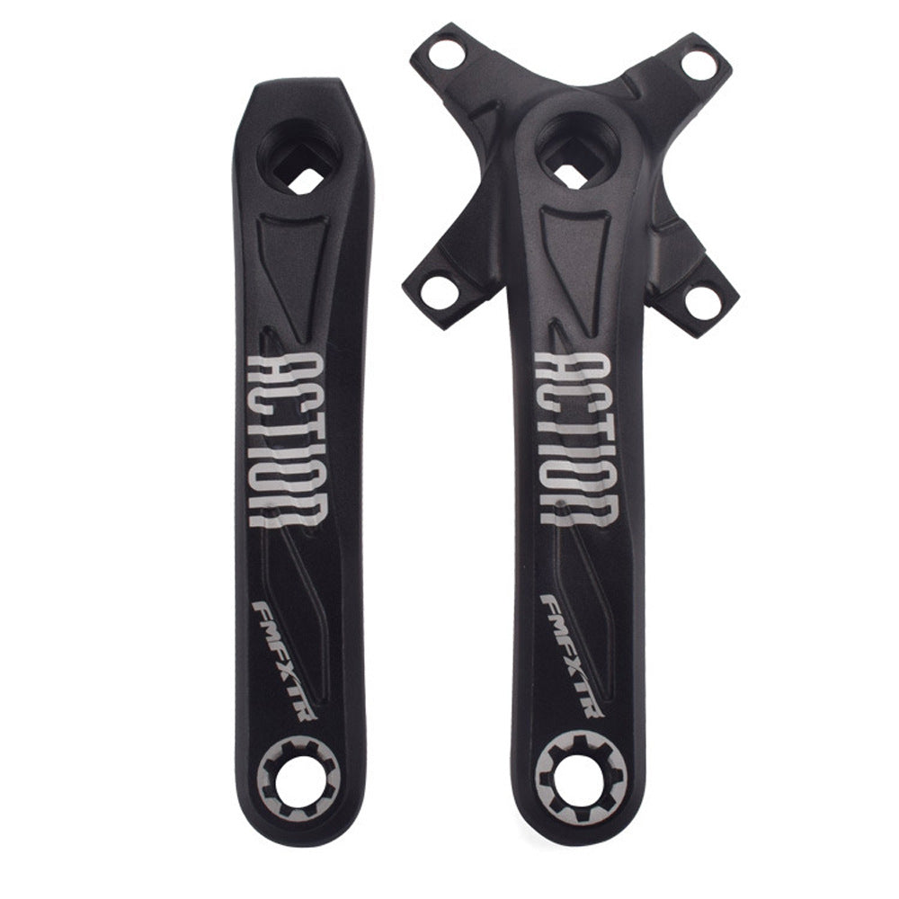 Aluminum Alloy Crank Left and Right Set Mountain Bike Chainring 104BCD Square Taper Crank Single Chainring Bicycle Modification Accessories