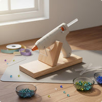 Hot Melt Glue Stand Stable Base Wooden Glue Stand Hands Free for DIY Lovers