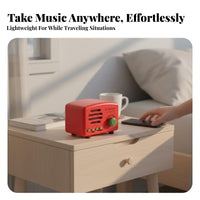 Retro Bluetooth Radio Vintage Inspired Design Portable Speaker Gift concept