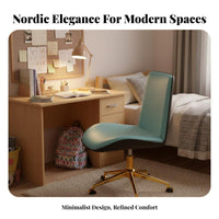 Upholstered Shellspine Caster Chair Nordic design Office Seating for Teens, Women