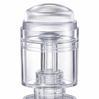Nail Stamp Tool, Rotatable and Adjustable Size Silicone for Manicure and Decoration, Transparent Kit