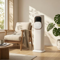 Evaporative Air Cooling Fan and Heater Floor-Standing Upright Fan Energy-Efficient Appliance for Bedroom, Apartment