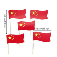 Patriotic Flag Cake Topper, Double-Sided, Party Decor