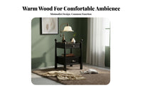 End Table with Integrated light Modernist Design Nightstand for Bedroom, Homeowners
