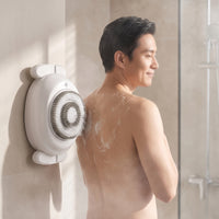 Waterproof Wall-Mounted Shower Brush Compact Handshandshands-off Body Washer Washer Easy to Install Wall-Mounted Back Scrubber Long-Lasting for Bathroom