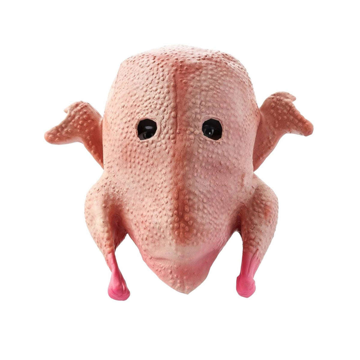 Textured Cooked Chicken Mask Funny Latex Mask with Hood Realistic Long-Lasting for Adults, Pranksters, Halloween