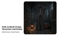 Medieval Assassin Cosplay Coat Irregular Hem Design Alternative Rock Zip Up