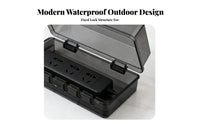 Waterproof Power Strips Box Dustproof Lockable Outdoor Power Enclosure Cover for Patio, Garden, Balcony