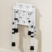 Folding Wall Mount Bath Seat Non-Slip Wall Mounted Shower Stool Ergonomic Design Washroom Furniture for Women