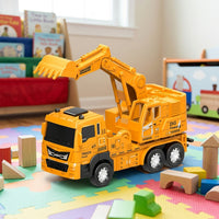 Forklift Toy, Construction Vehicle, Yellow, For Ages 4-6, Birthday Gift