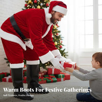 Christmas Santa Boot Toppers Timeless Black Look for Celebrations