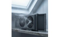 Indoor Ventilation Two-Fan Window Ventilator Included Power Adapter Reversible Window Fan Gray Home Appliance Easy Installation