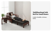 Extendable Single Sofa Bed Multi-Functional Pull-Expandable Single Bed Two-in-oneUse Space-Saving Design for Apartment Dwellers