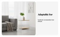 C-Shaped Side Table Space-Saving Design Nightstand Minimalist design for Students
