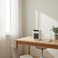 Top-Fill Mini Air Cooler Battery-Powered Portable Air Cooler White Mist Fan Perforated Vent