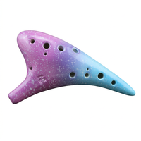 12 Hole Alto Musical Instrument Gift for Adults, Beginners Professional Ocarina Flute, Beautiful Sou - Lavender Blue Gradient
