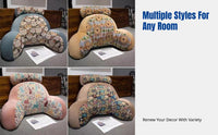Vintage Plush Bedside Pillow, Large Backrest, Waist Support, Sofa Throw, Cute Creature Pattern, Dormitory, Student